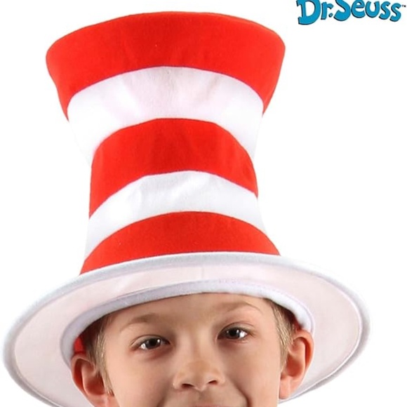 Dr. Seuss Cat in The Hat Striped Stovepipe Costume Hat for Kids - Picture 1 of 5